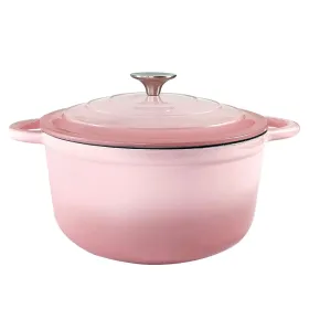 Dutch Oven,Dutch Oven Pot With Lid,4.5 QT Enamel Dutch Ovens With Dual Handles,Cast Iron Pot For Braiser,Cooking,Gifts For Family (Option: Pink)